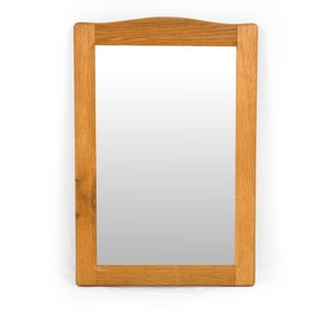SMALL DANISH OAK WALL MIRROR
