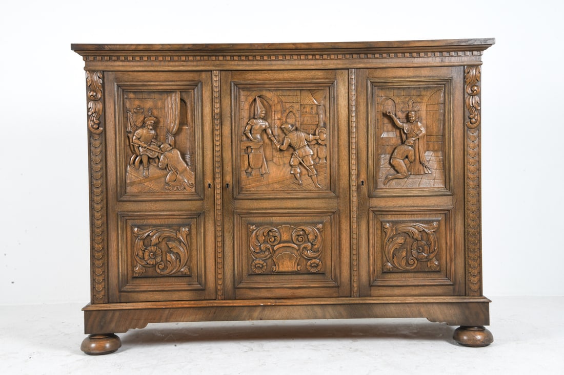 ATTR. EUGEN HOGLUND SWEDISH OAK CABINET C. 1930S (1 of 9)