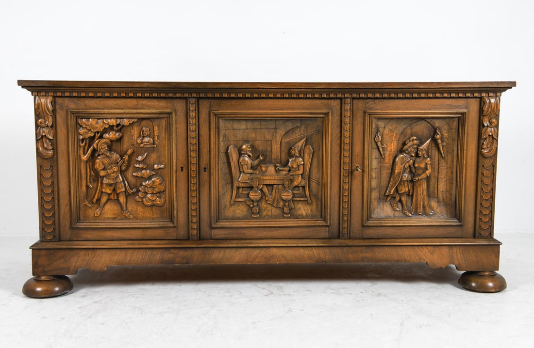 ATTR. EUGEN HOGLUND DANISH OAK CABINET C. 1920S (1 of 12)