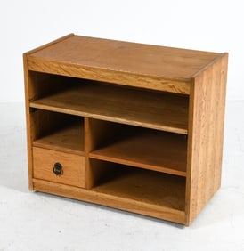 DANISH OAK MEDIA CABINET C. 1970S
