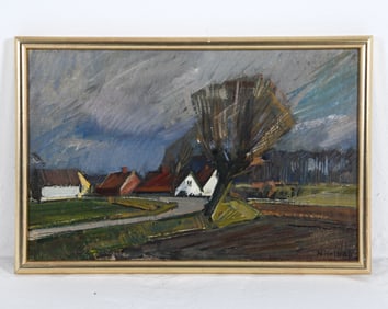 N. HOLBAK (20TH C.) LANDSCAPE A/C