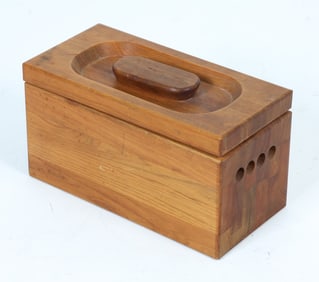 VINTAGE ADAMS DORSET VERMONT TEAK ICE BUCKET