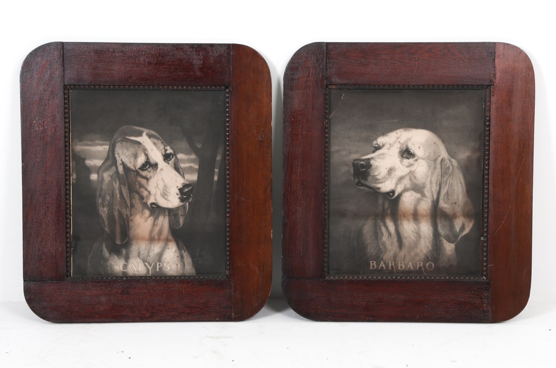 AFTER LOUIS GODEFROY JADIN BLOODHOUND PRINTS (1 of 6)