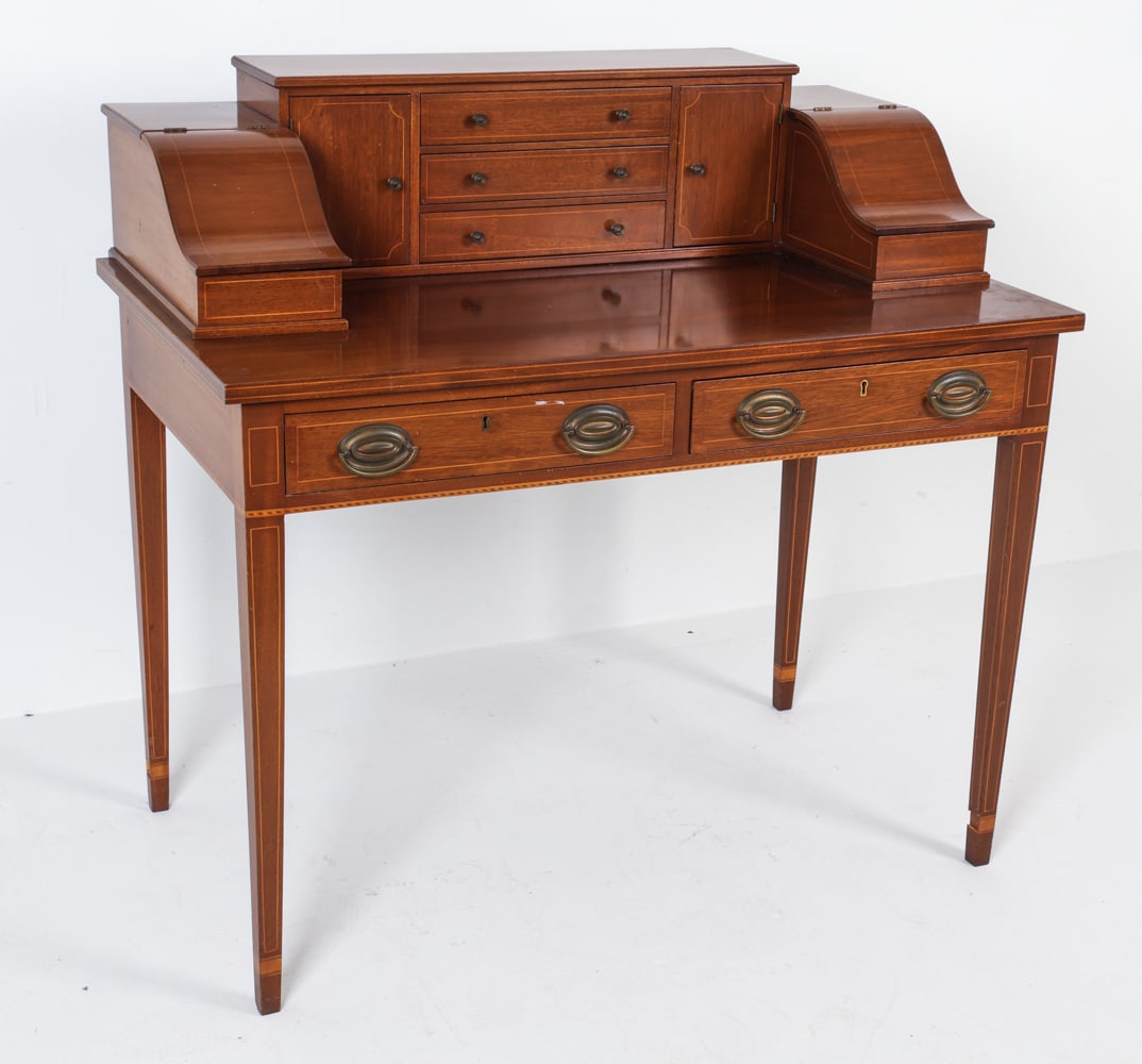 ANTIQUE GEORGE III HEPPLEWHITE STYLE WRITING DESK (1 of 13)