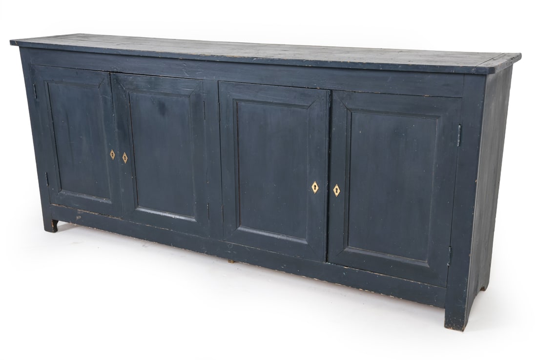 ANTIQUE PAINTED PINE SIDEBOARD 19TH C. (1 of 12)