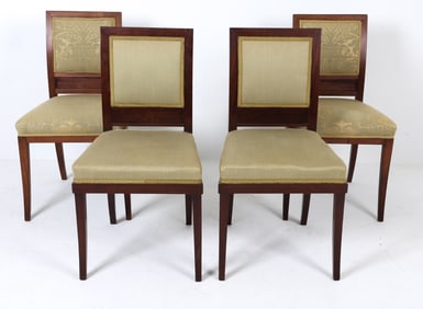 (4) DIRECTOIRE STYLE MAHOGANY DINING CHAIRS