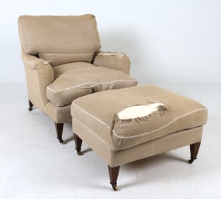 GEORGE SMITH LOUNGE CHAIR FOR REUPHOLSTERY