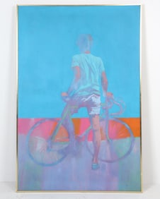 ABSTRACT PORTRAIT OF A BICYCLIST O/C