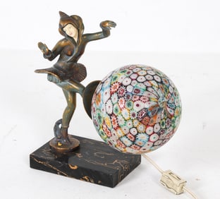 ART DECO GERDAGO PIXIE TABLE LAMP W/ MURANO GLASS