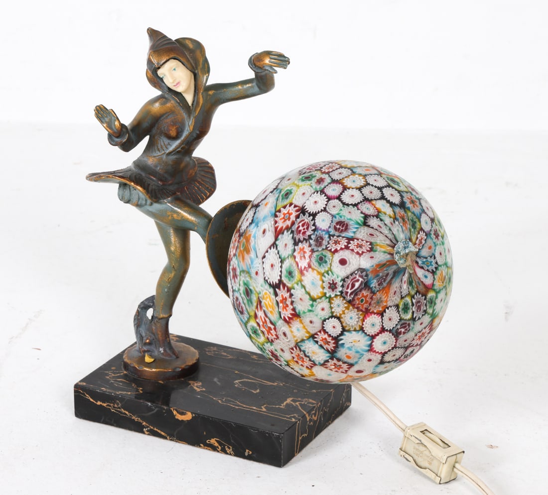 ART DECO GERDAGO PIXIE TABLE LAMP W/ MURANO GLASS (1 of 12)