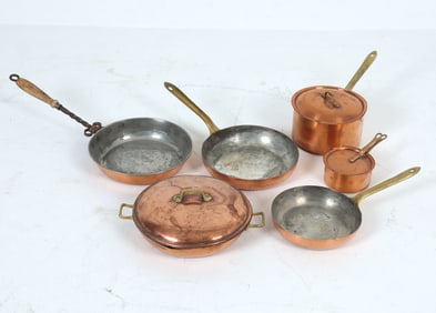 ITALIAN COPPER COOKWARE GROUPING