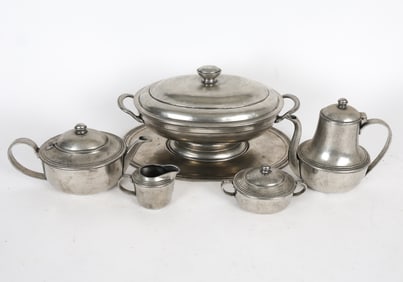 VINTAGE ITALIAN PEWTER GROUPING