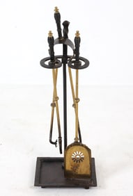IRON & BRAS FIREPLACE TOOLS
