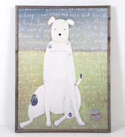 SUGARBOO DESIGNS WHITE DOG PRINT