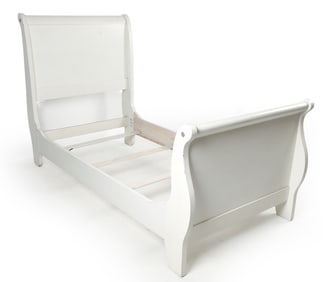 PAINTED TWIN SLEIGH BED