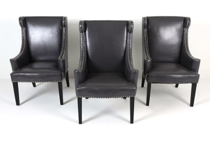 CONTEMPORARY WINGBACK LOUNGE CHAIRS