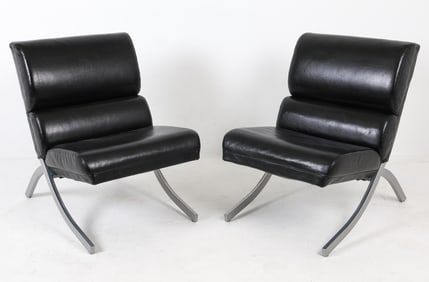 PAIR OF CONTEMPORARY LOUNGE CHAIRS