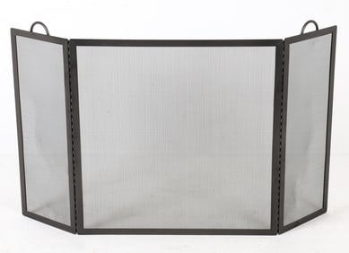 CONTEMPORARY IRON FIREPLACE SCREEN