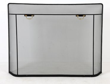 CONTEMPORARY IRON FIREPLACE SCREEN