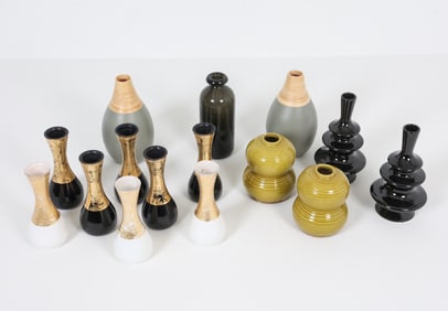 CONTEMPORARY GLASS & CERAMIC DECORATIVE VASES