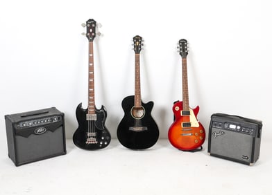 GUITAR, BASS, & AMP GROUPING