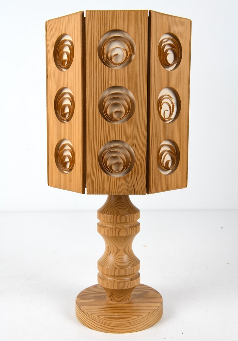 SWEDISH PINE TABLE LAMP C. 1960S (1 of 17)