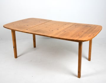SWEDISH PINE DROP-LEAF DINING TABLE C. 1970S