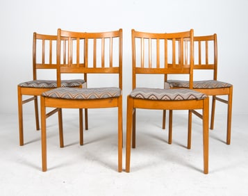 (4) SWEDISH TEAK DINING CHAIRS C. 1970S