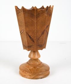 LEIF WIKNER STYLE SWEDISH PINE TABLE LAMP C. 1970S