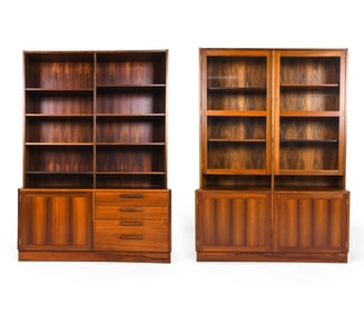 NILS JONSSON SWEDISH ROSEWOOD BOOKCASE CABINETS
