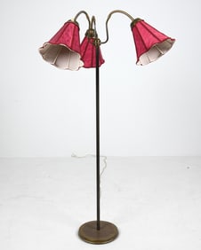 ASEA SWEDISH BRASS FLOOR LAMP C. 1950S