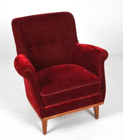 SWEDISH MOHAIR ARMCHAIR C. 1960S