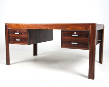 ERIK BROUER DANISH ROSEWOOD DESK C. 1960S