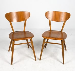 PAIR OF EBBE WIGELL SWEDISH TEAK CHAIRS