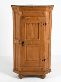 ANTIQUE SWEDISH PINE CORNER CABINET