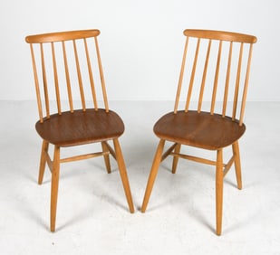ATTR. ILMARI TAPIOVAARA TEAK & BIRCH CHAIRS