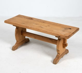SWEDISH PINE HALL BENCH C. 1970S