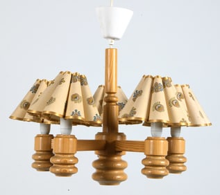 SWEDISH PINE CHANDELIER C. 1970S