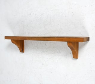 GLASMASTER SWEDISH PINE WALL SHELF C. 1970S