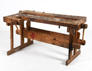VINTAGE SWEDISH PINE WORKBENCH