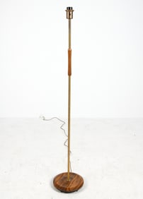 SWEDISH ROSEWOOD & BRASS FLOOR LAMP C. 1960S