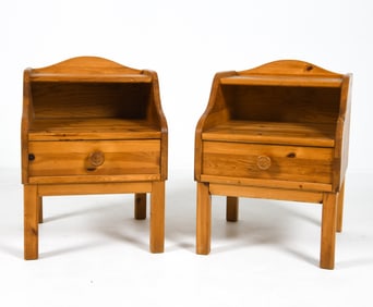 PAIR OF SWEDISH PINE NIGHTSTANDS 1970S
