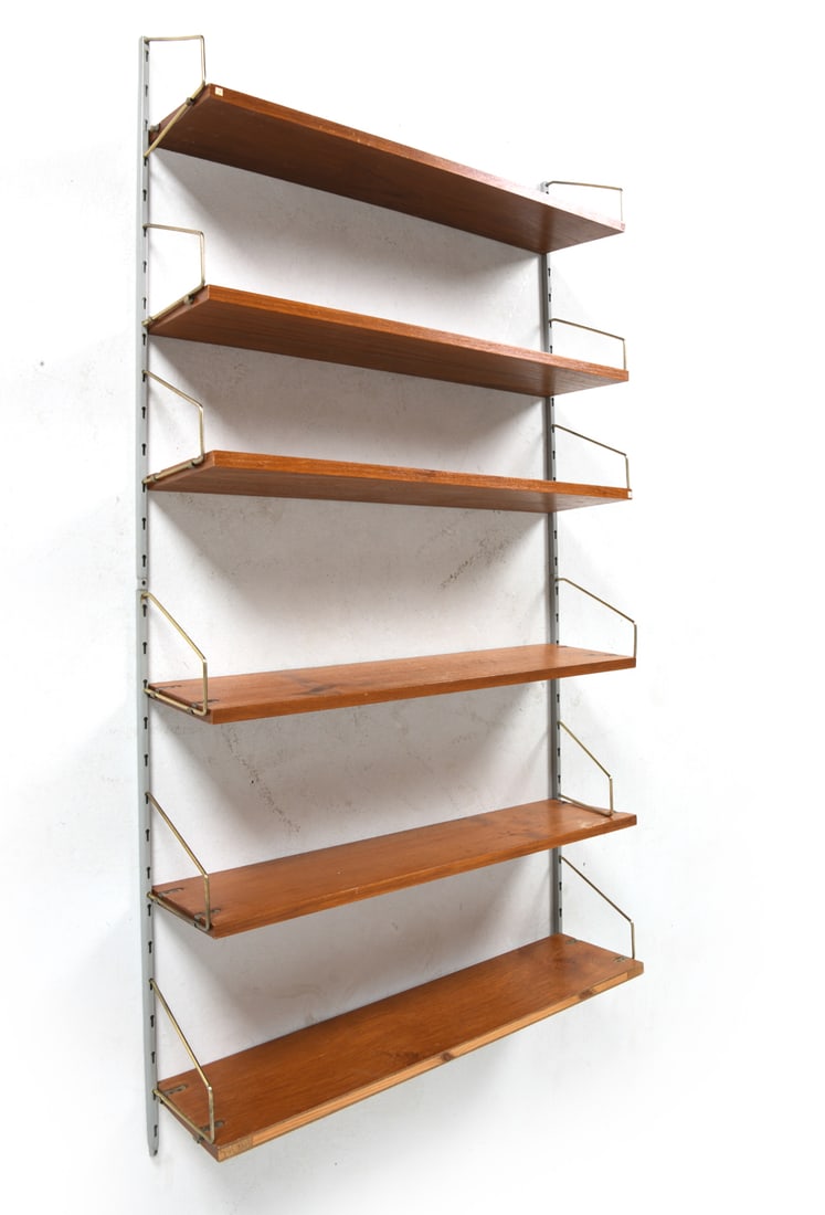 SWEDISH TEAK WALL SHELVES C. 1960S (1 of 13)