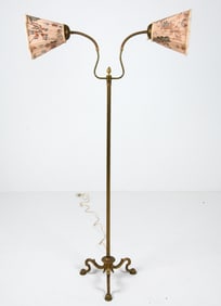 ART DECO STYLE SWEDISH BRASS FLOOR LAMP