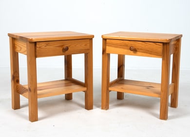 PAIR OF SWEDISH PINE NIGHTSTANDS C. 1970S