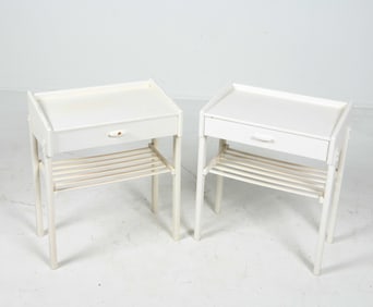 PAIR OF SWEDISH PAINTED TEAK NIGHTSTANDS C. 1960S