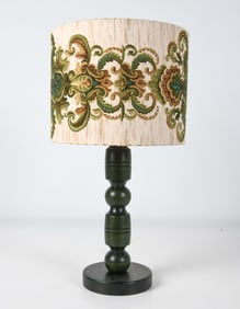 SWEDISH STAINED PINE TABLE LAMP C. 1960S