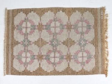 SVENSK HEMSLOJD SWEDISH WOOL RUG C. 1960S