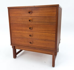 DUX SWEDISH TEAK CHEST OF DRAWERS C. 1960'S