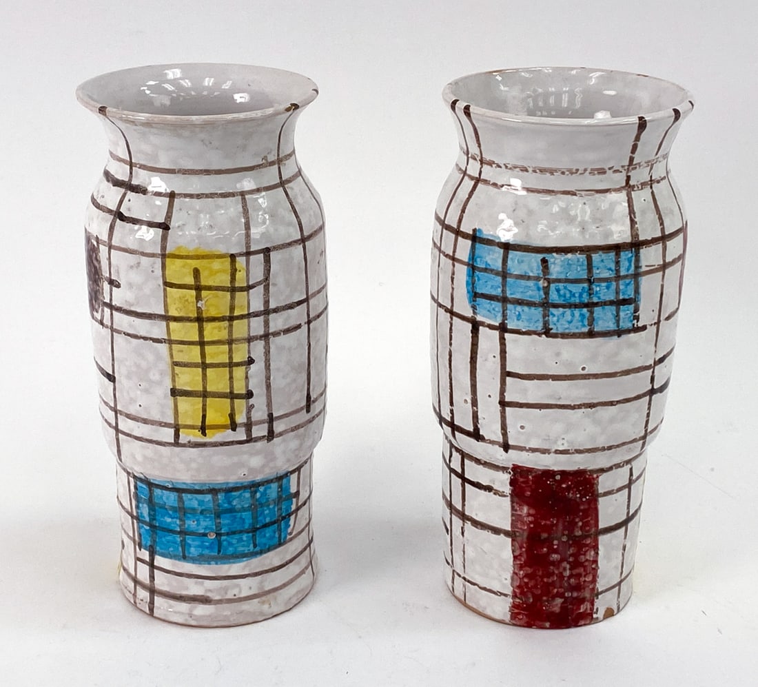 PAIR OF MID-CENTURY ITALIAN CERAMIC VASES (1 of 12)